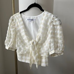 Walter Baker beautiful checkered crop top